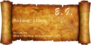 Boldog Ilona névjegykártya